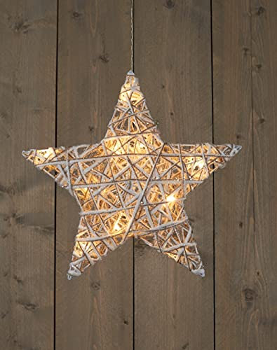 Anna's Collection Batterijverlichting Jute Ster 40 cm warm wit