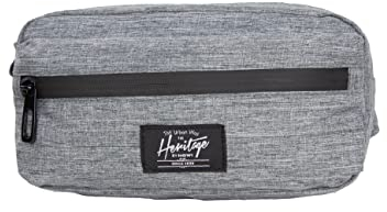 NOWI Heritage Gürteltasche, Umhänger, Bauchtasche, Navy, wasserabweisender Reißverschluss, 24cm (Grau)