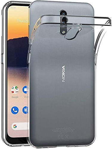 CoolGadget Ultradünne Hülle für Nokia 2.3, Transparente Schutzhülle aus TPU mit Präzisen Ausschnitten und Kameraschutz, Klar