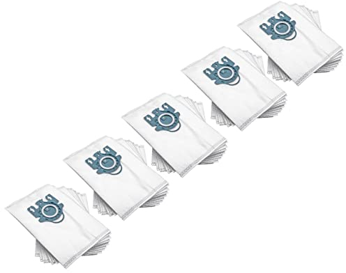 vhbw 50x Sacs compatible avec Miele Electronic 3700, Electronic 3800 aspirateur - microfibres non tissées, 27,5cm x 18cm blanc