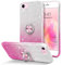 DOMAVER Glitzer Hülle für iPhone 8, Handyhülle iPhone SE 2020/2022 Case mit 360 Grad Ring Halter, iPhone 7 Hülle, TPU Silikon Stoßfeste Kratzfest Crystal Schutzhülle, Farbverlauf Rosa