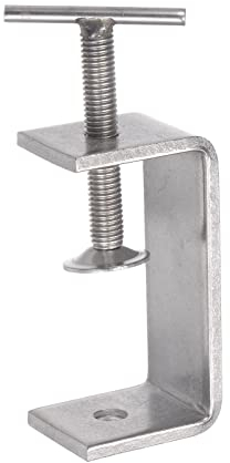 sourcing map C Klemme Edelstahl 78mm C-Zwingen Breite Backenöffnung mit T Bar Griff Ersatz für Holzbearbeitung Schweißgebäude