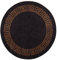 INLIFE Teppich Waschbar Schwarz und Golden φ120 cm rutschfest