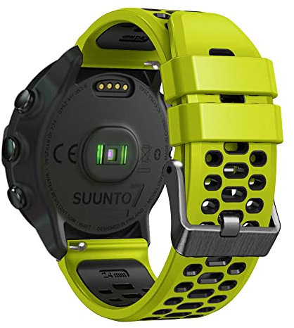 Feysentoe Armband Kompatibel für Suunto 9/für Suunto 7/für Suunto 9 Baro/für Suunto D5/für Suunto Spartan Sport Wrist HR Estrazarmband Uhrenarmband.(hellschwarz)