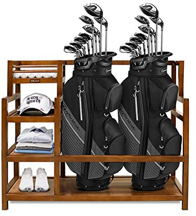 Golf Equipment Rack Golf Bag Storage Stand And Other Sports Equipment Storage Rack Garage Organizer Shelves Golf Equipment Rack For Garage Golf Club Shed Basement