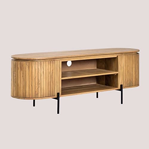 SKLUM TV-Schrank aus Mangoholz Analis Braun Natur