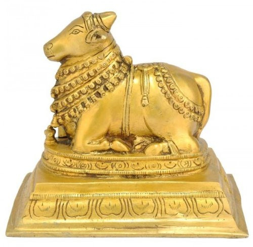 Aakrati Devyom 4118 Nandi Statue aus Messing