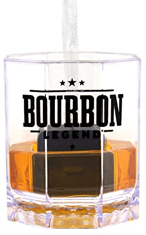 Hallmark Bourbon Legend Lowball Glas Weihnachtsdekoration