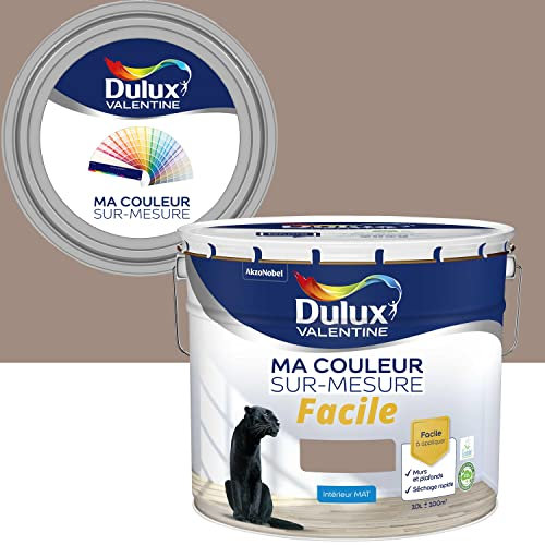 Ma Couleur Sur-mesure par Dulux Valentine – Peinture Intérieure Murs, Plafonds, Boiseries - Facile à appliquer - Mat Taupe 10 L