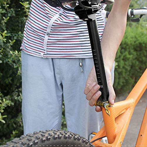 KIMISS 1 Zoll Sattelstütze Chrom Fahrrad Sattelstütze Aluminiumlegierung 25,4 * 300 Mm Mountain Road Bike Stoßfest Fahrrad Sattel Sattelstütze Rohr Sattelstütze (Silber) (Schwarz)