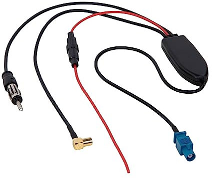 Antennensplitter AM/FM DAB+ - Fakra (Stecker) auf DIN (Stecker) / SMB (Buchse)