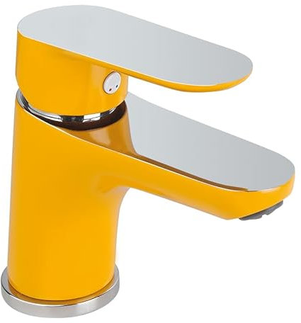 Mitigeur de lavabo chromé/jaune KEVON by Eurosanit
