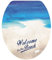 Casiler Toilettenaufkleber Badezimmer Dekoration Strand Muster Toilettendeckel Aufkleber wasserdichte Toilettensitz Abdeckungsaufkleber Wandkunst DIY Wanddekoration