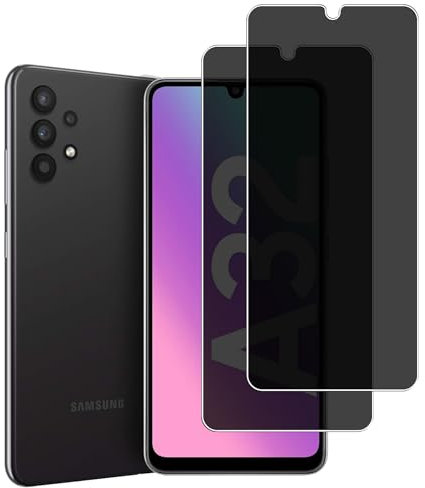 KELOLIN [2 pièces] Anti Espion Verre Trempé Protection écran Pour Samsung Galaxy A32 4G 9H Dureté, Anti Rayures, Confidentialité Protecteur d'Écran Verre compatible avec Samsung Galaxy A32 4G