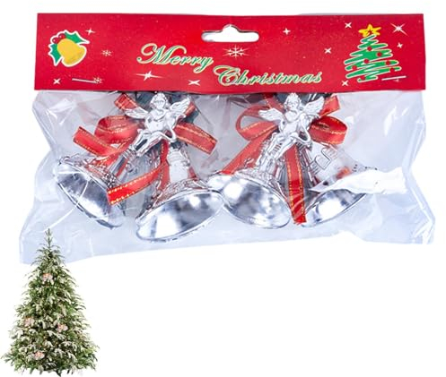 Weihnachtsanhänger-Dekoration | Weihnachtsglockenanhänger für Baumschmuck - Multifunktionaler Auto-Anhänger, Heimdekoration, Flexibler Glöckchen-Behang für Weihnachten, Party, Baum, Tür, Lencyotool