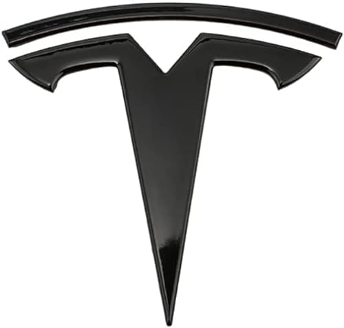 HBANMK Auto Emblem Aufkleber für Tesla Model 3, Abzeichen Logo, Buchstaben Wort Emblem-Aufkleber Auto Sticker Body Logo Abzeichen Dekoration Aufkleber Zubehör,D Glossy Black