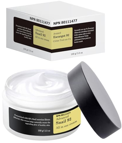 Advanced Snail 92% All in One Cream | Schneckenschleim Creme mit Hyaluron | Anti Pickel Anti Falten Gesichtscreme | für trockene und empfindliche Haut | Korean Skincare 100g (100g)