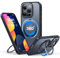 QTlier 2024 Neu 360° Magic Stand für iPhone 15 Pro Hülle für MagSafe [Militärschutz & Magnetkraft] Handyhülle iPhone 15 Pro Case Dünn Matt Stoßfest Schutzhülle,Schwarz