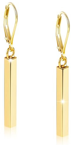 yivom Ohrringe Silber 925 Hängend, Ohrringe Gold Hängend, Creolen mit Anhänger, 14K Statement Ohrringe Gold für Frauen, Freundin, Mama, Mädchen