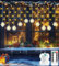 Christmas Snowflakes Curtain Lights - 90 LED 3.5M Battery Powered, 8 Modes, Waterproof Icicle Light for Window, Garden, Party, Bedroom, Patio Decoration (Warm White)