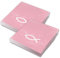 itenga Servietten Papier Fisch 30 x 30 cm 3-lagig 40 Stück für Taufe Kommunion Konfirmation Jungen und Mädchen (vollflächig rosa)