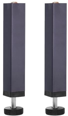 sourcing map 2 Pcs Adjustable Height Center Support Leg, 7 Inch Metal Bed Frame Support Legs Slats feet for Sofa Cabinet Couch Dresser Table Furniture, Grey