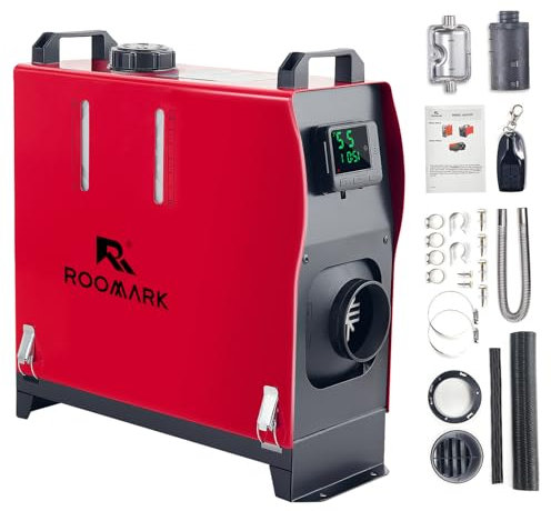 Roomark Riscaldatore Diesel 8Kw 12V, Tutto in Uno, Serbatoio Carburante da 5 l/1,3 galloni con Telecomando e Controllo LED, Riscaldamento rapido