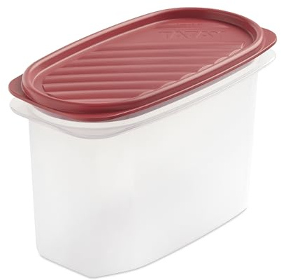 TATAY Frischhaltedose Top Flex Ohne BPA Vorratsdosen mit Deckel Luftdicht | Frischhaltedose Lebensmittel | Volumen 1,2 L | 18,4x9,7x12,2 cm | Auslaufsicherer Verschluss | Robuster Kunststoff, Rot