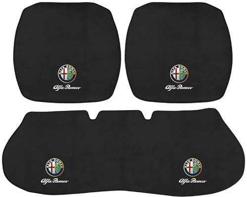 GTFRFD Auto Sitzkissen,für Alfa Romeo Giulia Giulietta Mito Stelvio Sitzauflagen Vorne Gegen Schwitzen Anti Rutsch Autositzschoner Atmungsaktiv Universal