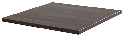 Oviala Quadratische Tischplatte aus Laminat, 60 x 60 cm, dunkles Holz Rivoli