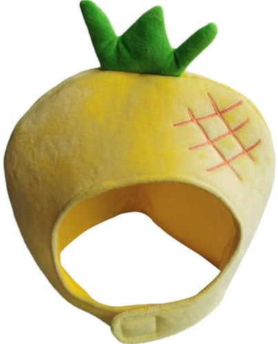 Vobumix Plüsch-Ananas-Hut, Cartoon-fruchthut, Neuheit, Cosplay-Kappe, Urlaubsparty-Kopfbedeckung Für Jedes Festliche Anziehzubehör