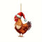 Lustige Huhn Anhänger Niedlicher Acryl Huhn Weihnachtsdeko Cartoon Weihnachtsbaumschmuck Ornament Anhänger Huhn Anhänger Weihnachts Deko Weihnachtsbaum Figuren 2024 Auto Ornament (A, One Size)