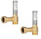 Angle Water Hammer Arrestor, Brass Stainless Steel Water Hammer Arrestor, 3/4NH Male x 3/4NH Female, For Washing Machine Supply Valves And Direct Tube Connections