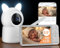 CZEview 5.5 Babyphone mit Kamera und APP, 2K HD, Nachtlicht Ohren, Nachtsicht, WLAN Video Babyfon, Musik, Bewegungs&Geräusch&Temperaturerkennung (Weiß mit 1 Kamera)