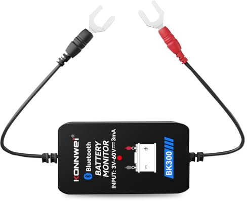 Shkalacar Batteriewächter, Battery Monitor BT 5.0, Wellenform Cranking Lade Test Spannungsaufnahme, 12V 24V Batterien Drahtloser Batterietester für KFZ Werkstatt Garage