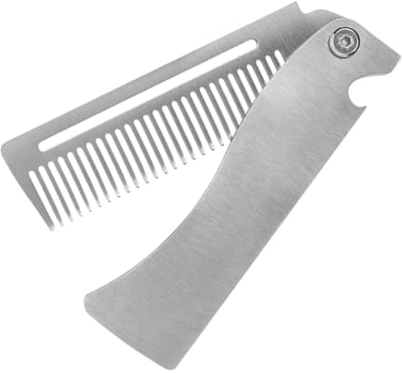 Herren-haarkamm Faltbar Öl-haarkamm Für Brot Glätteisen Styling-tool Aus Edelstahl Pflege