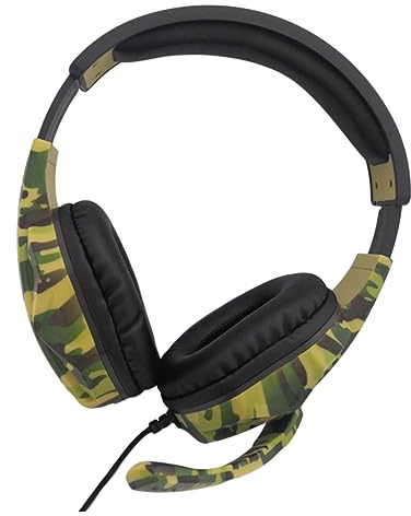HOMSFOU Tarn GrüN Headset Computer Gaming Headset, Komfortable Spiel KopfhöRer Mit Mikrofon FüR Computer Und Laptop, Subwoofer FüR Realistische Klangeffekte