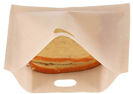 Toaster Bags, Reusable Non Stick Coated Fiberglass Bags Grilled Cheese Toaster Bags Microwave Heating for Pastries, Pizza Slices, Chicken Nuggets (16 * 18CM)