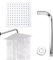 suaywo 10 pouces Pommeau de Douche Carré Tete de Douche Carré 304 Inox Tete de douche Haute Pression Pommeau de douche à effet pluie réglable à 360° Peut être Monté au Mur ou au Plafond 25 x 25 cm