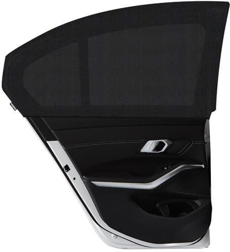 Asstikoo Car Window Shades for Baby, Sun Shades for Kids with UV Protection, Stretchable Car Blinds Side Window, Breathable Children's Rear Window Shades-Universal Fit (2 Pack)(L-50 * 110CM)