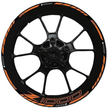 Bike Aufkleber für Motorrad Für Kawa&saki z1000 Motorrad-Logo Radnaben-Aufkleber Dekoration Felge Modifiziertes Fahrzeug Wasserdichter reflektierender Aufkleber(M)
