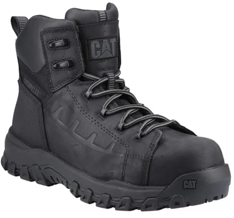 Cat erpillar Threshold - Botas de seguridad de piel de grano compuesto para hombre, Black, 43 EU