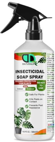 100% Natural Insecticidal Soap Spray – Insecticidal Soap for Plants, Organic & Biodegradable Formula, Kills Aphids, Mites & Thrips, Eco-Friendly & Non-Toxic (500ml Spray)