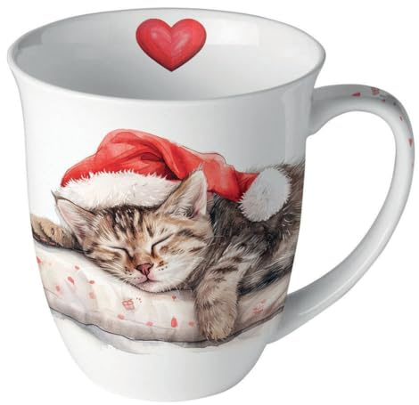 Ambiente Mug en porcelaine fine chat endormi
