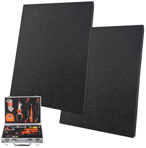 LUPATDY 2 Piezas Plancha de Espuma Poliuretano, 40 x 30 x 4 cm Espuma Suave, Almohadillas de Foam Autorecortables, Espuma de Poliuretano para Maletas, Cámaras, Joyas, Herramientas