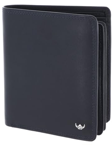 Golden Head Leder Geldbörse Polo RFID Protect Kombischeintasche 1231 Marineblau dunkelblau