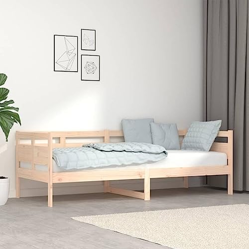 JHQHSM Tagesbett Massivholz Kiefer 80x200 cm Bettrahmen Sofabett Gästebett Schlafsofa Rustikales Design