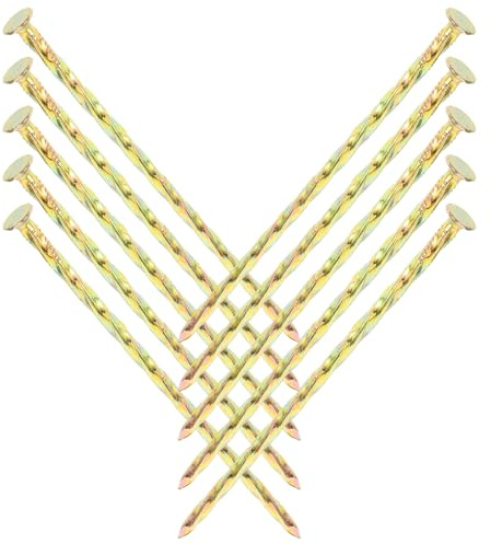 Healifty Lot de 10 Piquets Métalliques Spirale 15 CM pour Fixation de Pelouse Synthétique et Bordure de Jardin, Clous Robustes pour Aménagement Extérieur