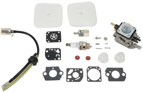 Moliuoly Carburatore per motozappa Mantis a 2 tempi, modelli 7222, 7225, 7230, 7234, 7240, 7920, 7924, TC-210, ricambio C1U-K54A, C1U-K17, K27, con guarnizioni e set tubo carburante