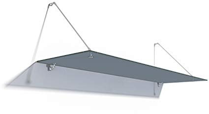 Durovin Bathrooms Front Door Glass Canopy 1800 x 900mm Over Door Shelter - 13mm Grey Safety Glass